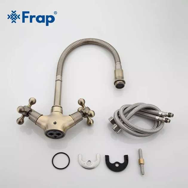 Змішувач для кухні з гнучким виливом FRAP F4319-4 - зображення 7
