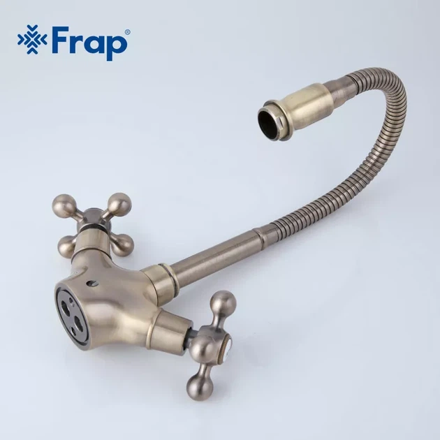 Змішувач для кухні з гнучким виливом FRAP F4319-4 - зображення 6