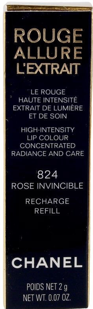 Помада для губ Chanel Rouge Allure L'extrait Lipstick 824 Rose Invincible 2g - Фото 3 Помада для губ Chanel Rouge Allure L'extrait Lipstick 824 Rose Invincible 2g - изображение 3