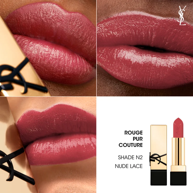 Помада для губ Yves Saint Laurent Rouge Pur Couture Caring Satin Lipstick N2 Nude Lace 3.8g - изображение 3