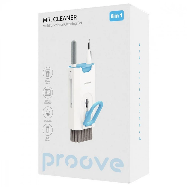 Многофукнциональный набор для чистки Proove Mr. Cleaner 8in1 white - Фото 2 Многофукнциональный набор для чистки Proove Mr. Cleaner 8in1 white - изображение 2