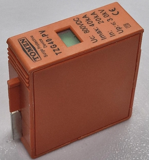 Вставка-вкладыш ПЗИП 800V DC TOMZN TZG40-PV, 20KA~40KA молниезащита громозащита разрядник УЗИП для солнечных панелей PV PhotoVoltaics SPD. картридж на направляющих. Для постоянного тока. SPD(Surge Protective Device) - изображение 8