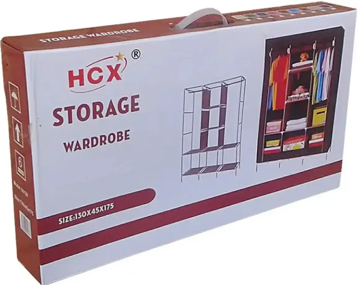Шафа тканинна складана на 3 секції 130x45x175 см SW 88130 - изображение 8