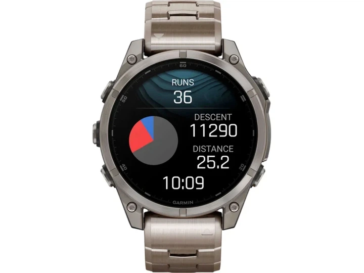 Спортивний годинник Garmin Fenix 8 47mm AMOLED Sapphire Titanium with Vented Titanium Bracelet (010-02904-40) - изображение 2