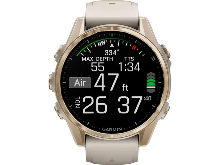 Спортивний годинник Garmin Fenix 8 43mm AMOLED Sapphire Soft Gold w. Fog Gray/Dark Sandstone S. Band (010-02903-10/11) - изображение 3