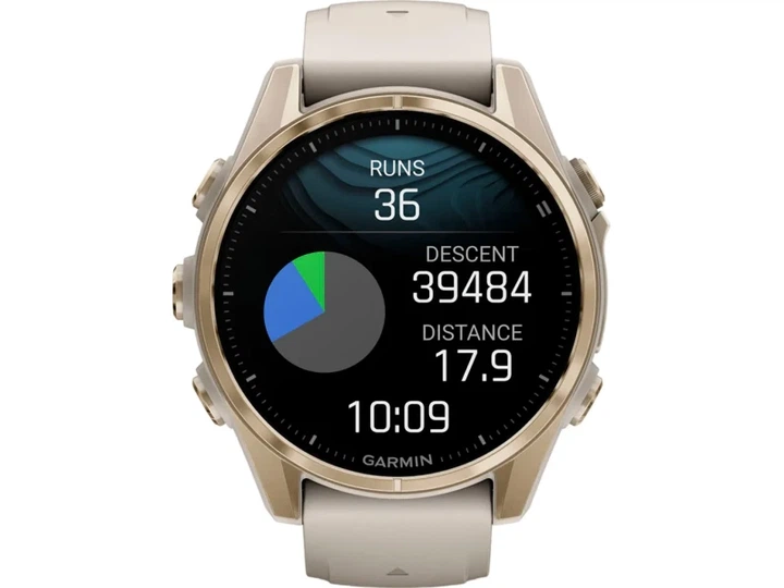 Спортивний годинник Garmin Fenix 8 43mm AMOLED Sapphire Soft Gold w. Fog Gray/Dark Sandstone S. Band (010-02903-10/11) - изображение 8
