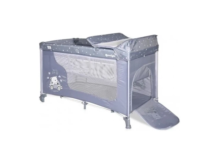 Ліжко-манеж 2 в 1 Lorelli Moonlight 2L (silver blue car) - изображение 2