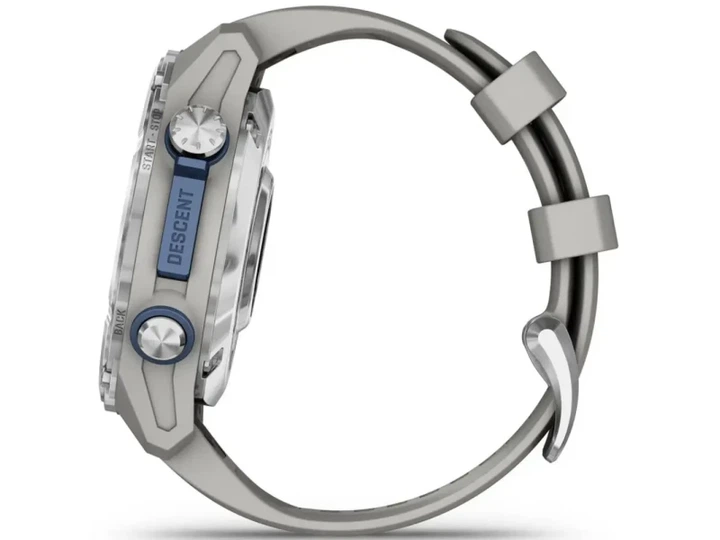 Спортивні годинники Garmin Descent Mk3 43 mm Stainless Steel with Fog Gray Silicone Band (010-02753-04/03) - Фото 6 Спортивні годинники Garmin Descent Mk3 43 mm Stainless Steel with Fog Gray Silicone Band (010-02753-04/03) - зображення 6