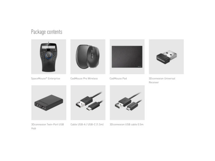 Комплект (клавіатура + миша) 3Dconnexion SpaceMouse Enterprise Kit 2 (3DX-700083, 3DX-700107) - изображение 7