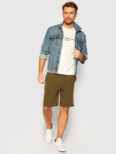 Koszulka męska basic Tommy Hilfiger MW0MW11465-118 S Biała (8719858444356) - obraz 3