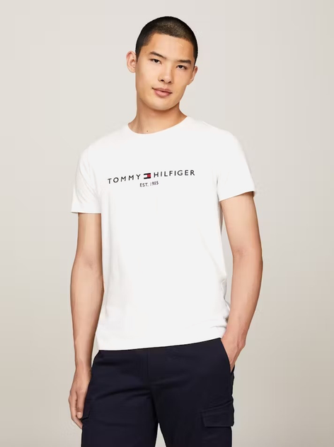 Футболка чоловіча Tommy Hilfiger MW0MW16171-118 L Біла (8720112572975) - зображення 1