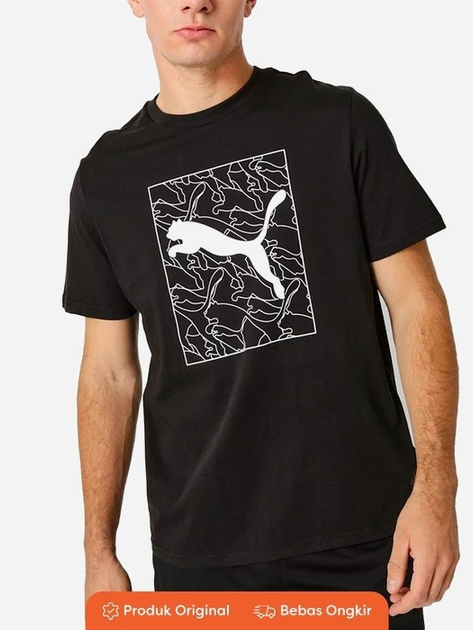 Футболка чоловіча Puma Graphics Cat Tee 67718401 2XL Чорна (4099683699058) - зображення 1