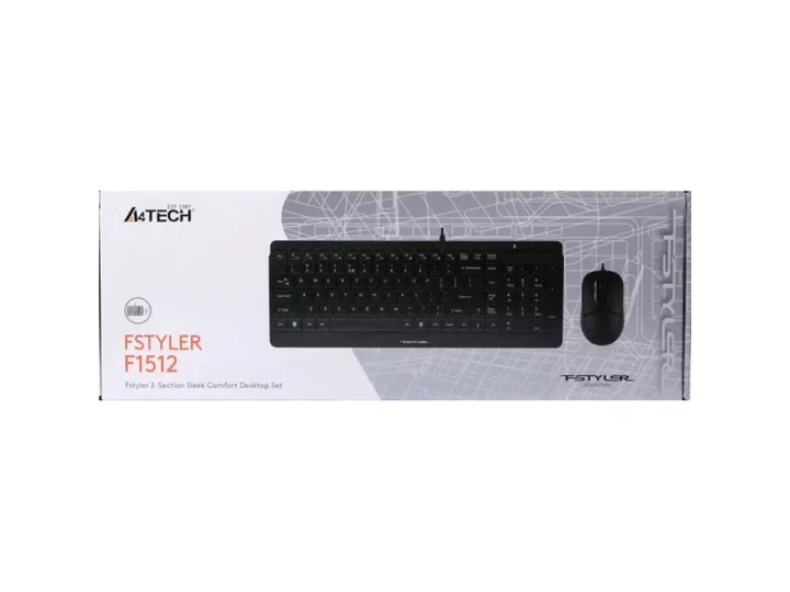 Комплект (клавіатура + миша) A4Tech Fstyler F1512 Black - зображення 4