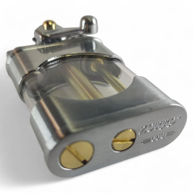 Зажигалка бензиновая ZORRO Steam Punk Round Z660 Silver – фото