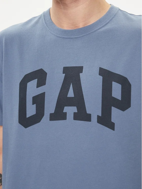 Футболка бавовняна довга чоловіча GAP 856659-02 S Cиня (1200132704138) - зображення 4