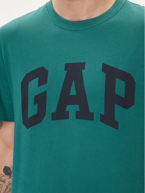Футболка бавовняна довга чоловіча GAP 856659-06 S Зелена (1200132689541) - зображення 4