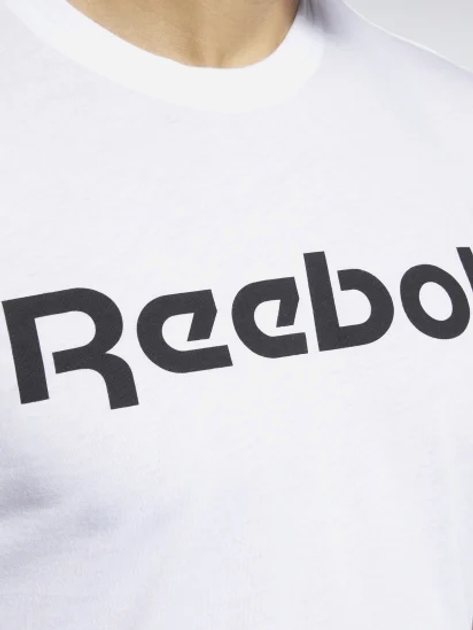 Koszulka męska bawełniana Reebok Gs Reebok Linear Rea 100038781 S Biała (4062051838335) - obraz 4