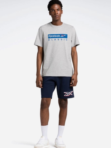 Koszulka męska bawełniana Reebok Gs Reebok Classic Ss 100071169 L Szara (4066761060895) - obraz 3
