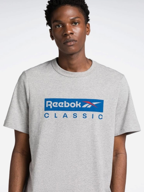Koszulka męska bawełniana Reebok Gs Reebok Classic Ss 100071169 L Szara (4066761060895) - obraz 4