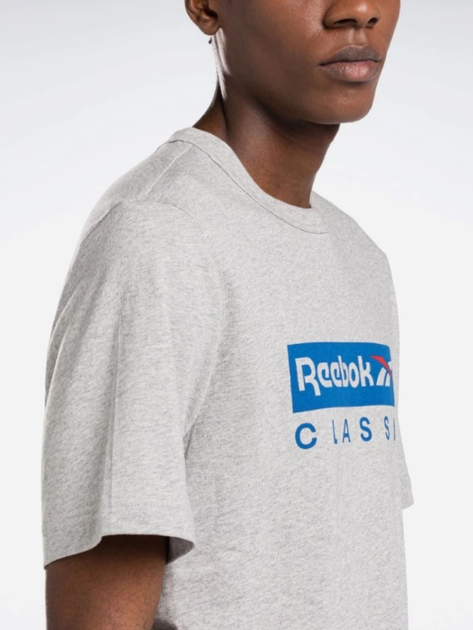 Футболка бавовняна довга чоловіча Reebok Gs Reebok Classic Ss 100071169 M Сіра (4066761060840) - зображення 5