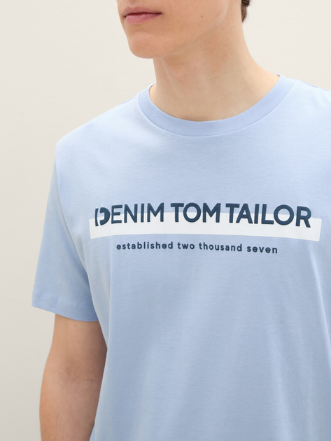 Футболка чоловіча Tom Tailor 1037653 2XL Блакитна (4067261336794) - зображення 5