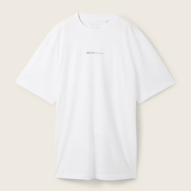 Футболка чоловіча Tom Tailor 1040880 L Біла (4067672160223) - зображення 6