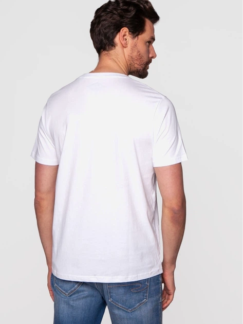 Футболка бавовняна чоловіча Lee Cooper OBUTCH-875 2XL Біла (5904347394660) - зображення 2