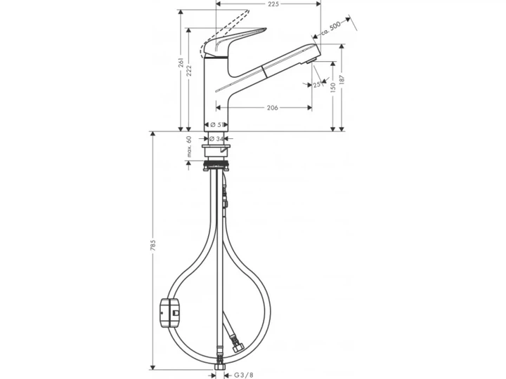 Змішувач Hansgrohe Focus M42 71814800 - зображення 2