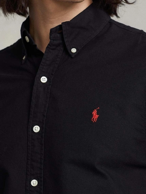 Koszula męska bawełniana Polo Ralph Lauren PRL710772288001 M Czarna (3615737760805) - obraz 4