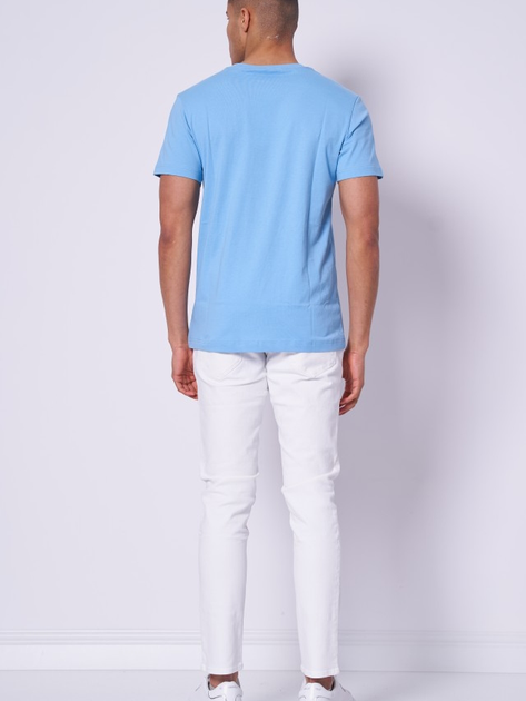 Футболка бавовняна чоловіча Calvin Klein Jeans J30J325190-CEZ M Голуба (8720109341850) - зображення 4