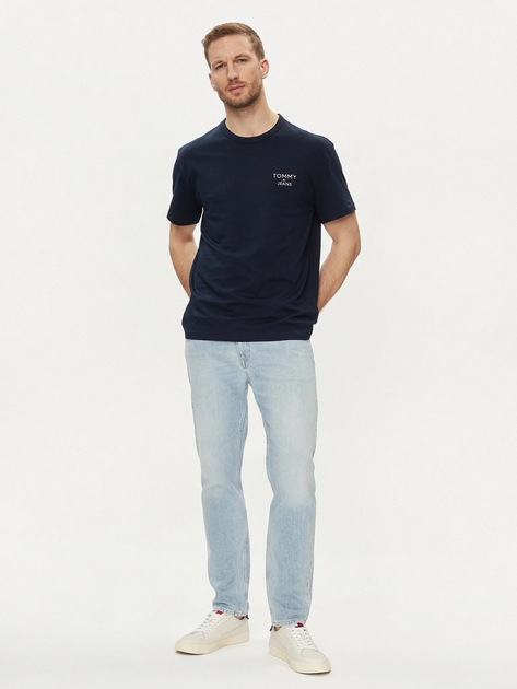 Футболка бавовняна чоловіча Tommy Jeans DM0DM18872-C1G M Темно-синя (8720645866367) - зображення 3