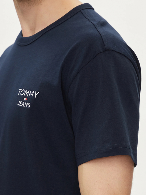 Футболка бавовняна чоловіча Tommy Jeans DM0DM18872-C1G M Темно-синя (8720645866367) - зображення 4