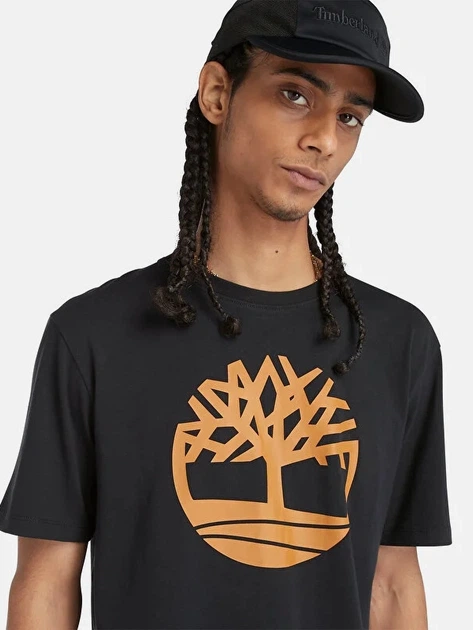 Футболка бавовняна довга чоловіча Timberland TB0A2C2R S Чорна (195441718673) - зображення 5