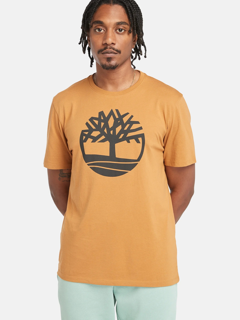 T-shirt męski bawełniany Timberland TB0A2C2R XXXL Beżowy/Czarny (194902949380) - obraz 1