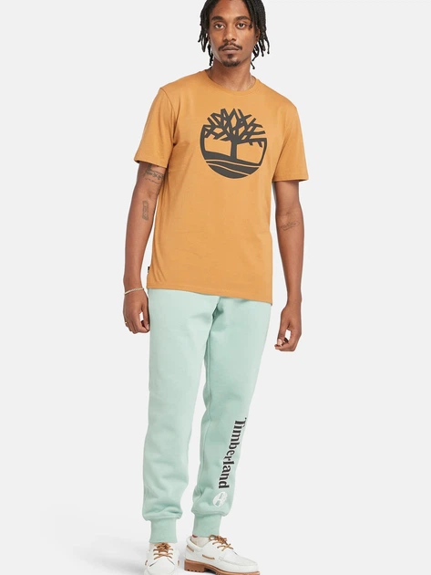 T-shirt męski bawełniany Timberland TB0A2C2R XL Beżowy/Czarny (194902948840) - obraz 3