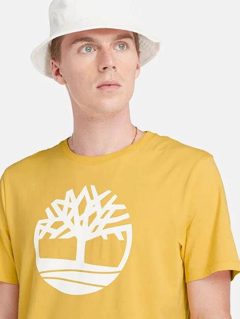 T-shirt męski bawełniany Timberland TB0A2C2R L Żółty (194902948505) - obraz 3