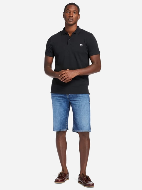 Koszulka polo męska Timberland TB0A2DJE XL Czarna (194901759027) - obraz 3