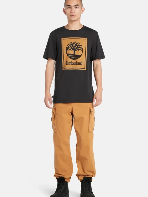 T-shirt męski bawełniany Timberland TB0A5WQQ XL Czarny (194902955923) - obraz 3
