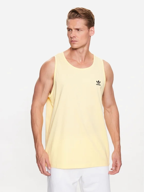 Koszulka bez rękawów męska sportowa adidas Trefoil Essentials Tank Top IA4799 2XL Żółta (4066745511832) - obraz 1