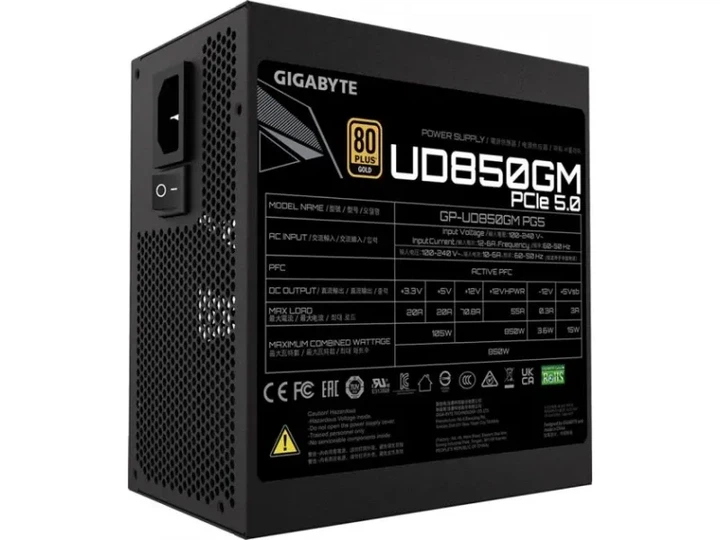 Блок живлення Gigabyte UD850GM (GP-UD850GM PG5) - изображение 4