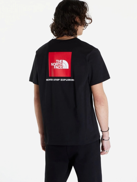 T-shirt bawełniany męski The North Face S/S Redbox NF0A87NPJK3 M Czarny (196575424829) - obraz 2