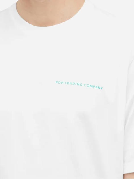 T-shirt bawełniany męski Pop Trading Company Logo POPSS24-02-007 XL Biały (8720261869223) - obraz 3
