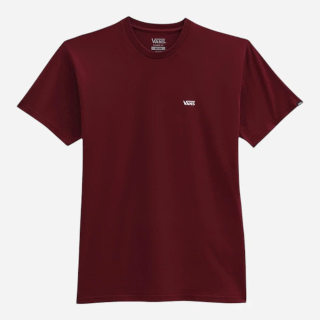 Футболка бавовняна довга чоловіча Vans Left Chest Logo S Бордова (195441364511) - зображення 5