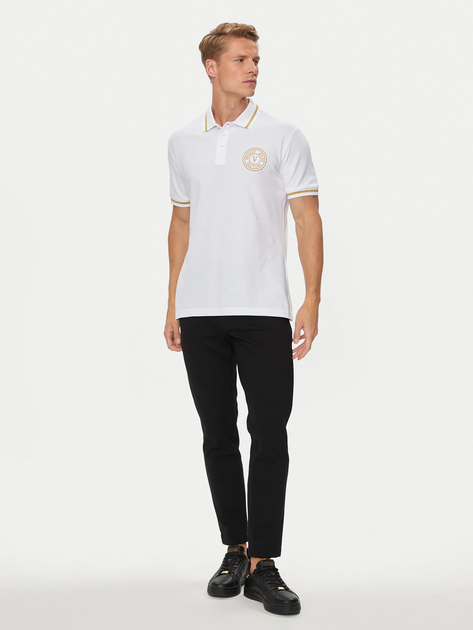 Поло довге чоловіче Versace Jeans Couture vjc76gagt02cj01tg03 3XL Біле (8052019595628) - зображення 3