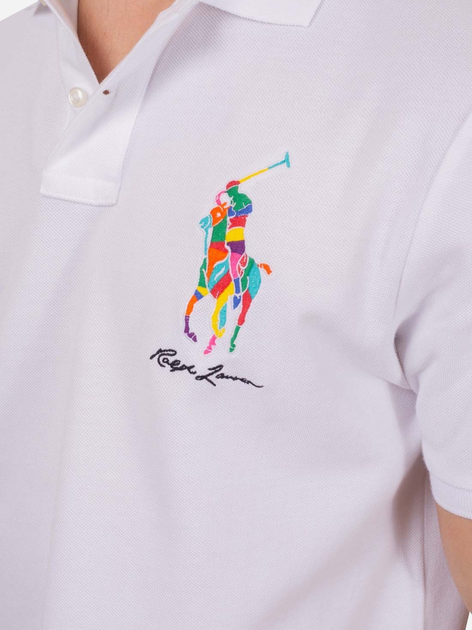 Поло довге чоловіче Polo Ralph Lauren prl710926413002 M Біле (3616535090323) - зображення 4