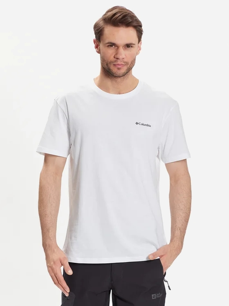 Футболка бавовняна чоловіча Columbia CSC Basic Logo Short Sleeve 1680053112 L Біла (195978522972) - зображення 1