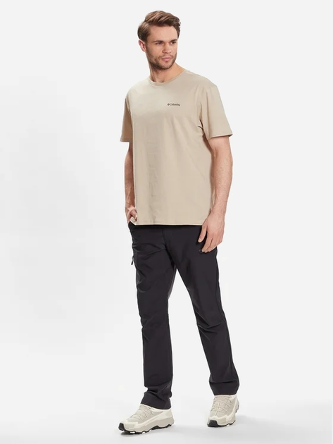 Футболка бавовняна чоловіча Columbia CSC Basic Logo Short Sleeve 1680053274 M Бежева (195978524433) - зображення 3