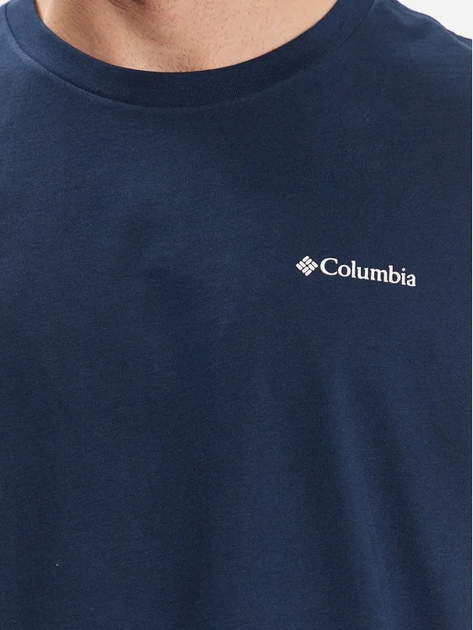 Футболка бавовняна чоловіча Columbia CSC Basic Logo Short Sleeve 1680053474 XL Темно-синя (195978524297) - зображення 4