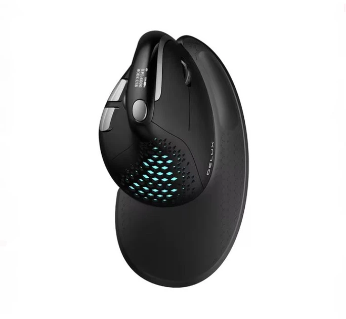Эргономичная вертикальная мышь Delux M618XSD Seeker 4000DPI OLED