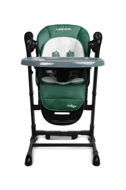 Крісло-гойдалка + стільчик для годування Caretero INDIGO Black Green - зображення 5